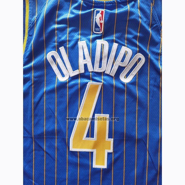 Camiseta Indiana Pacers Victor Oladipo NO 4 Ciudad 2020-21 Azul